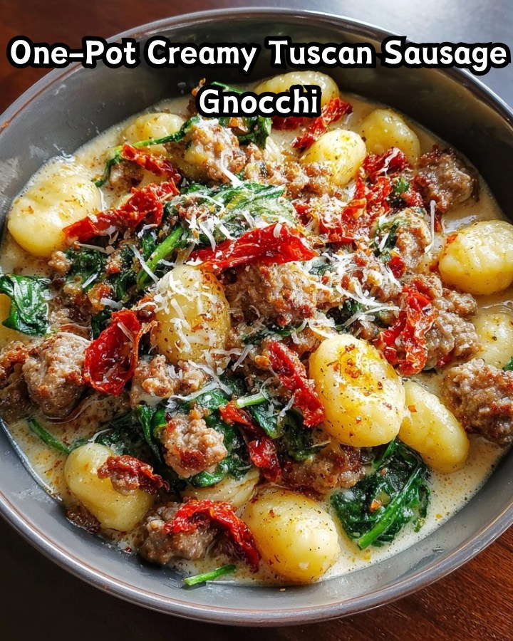 Easy One-Pot Creamy Tuscan Sausage Gnocchi Ready in 30 Minutes