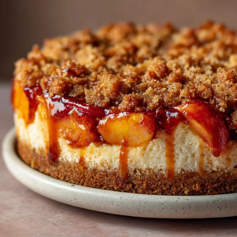 Easy Peach Crumble Cheesecake – Ready in 30 Minutes