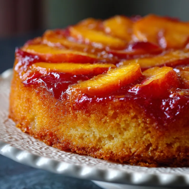 Easy Peach Upside Down Cake – Ready in 30 Minutes