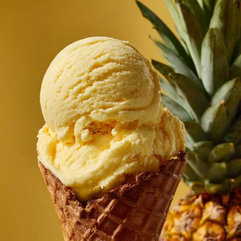 Easy Pineapple Coconut Glow Ice Cream Ready in 30 Minutes