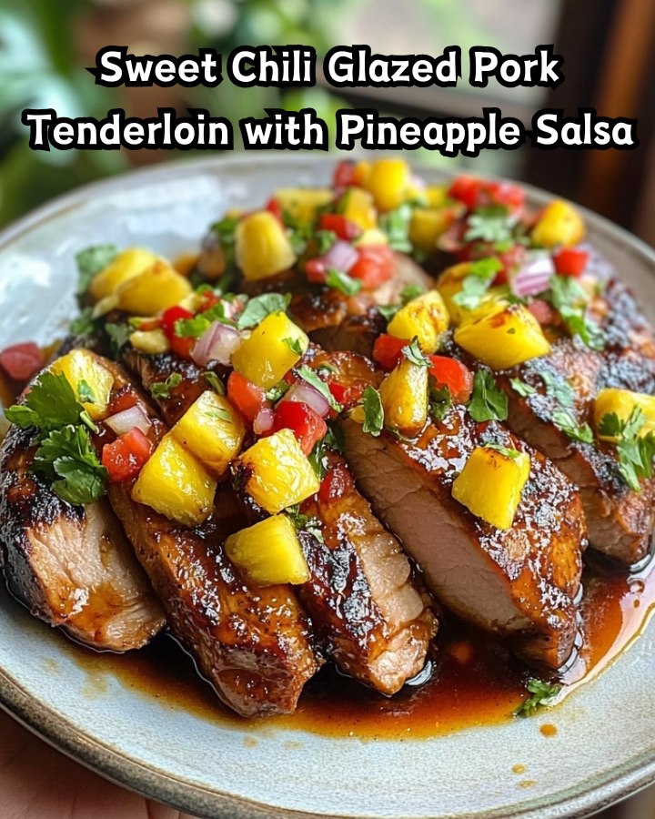 Easy Sweet Chili Glazed Pork Tenderloin with Pineapple Salsa