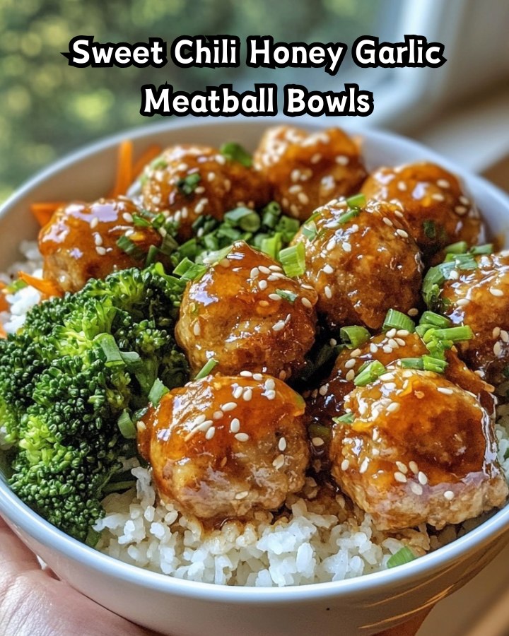 Easy Sweet Chili Honey Garlic Meatball Bowls Ready in 30 Minutes