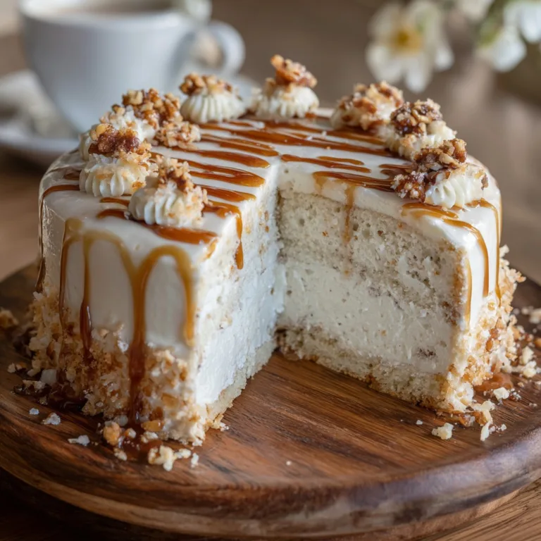 Ultimate White German Chocolate Cake with Creamy Cheesecake
