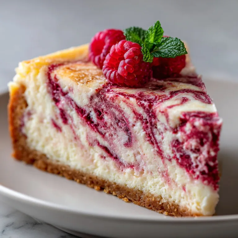 Ultimate Raspberry Swirl Cheesecake – No-Bake Delight