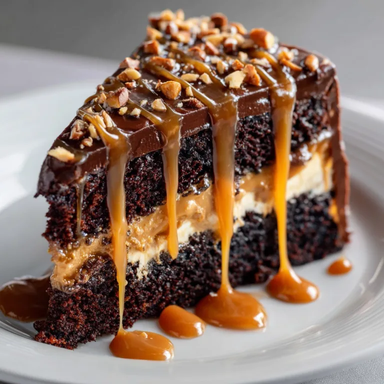 Ultimate Rich Chocolate Peanut Butter Salted Caramel Cake