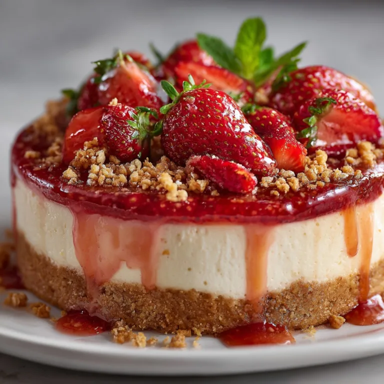 Ultimate Strawberry Crunch Cheesecake – No-Bake Delight