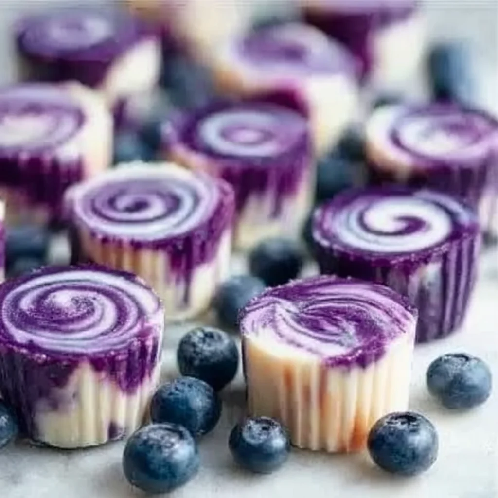 Recipe Title: Blueberry Swirl Yogurt Bites – Healthy Frozen Snack step by step