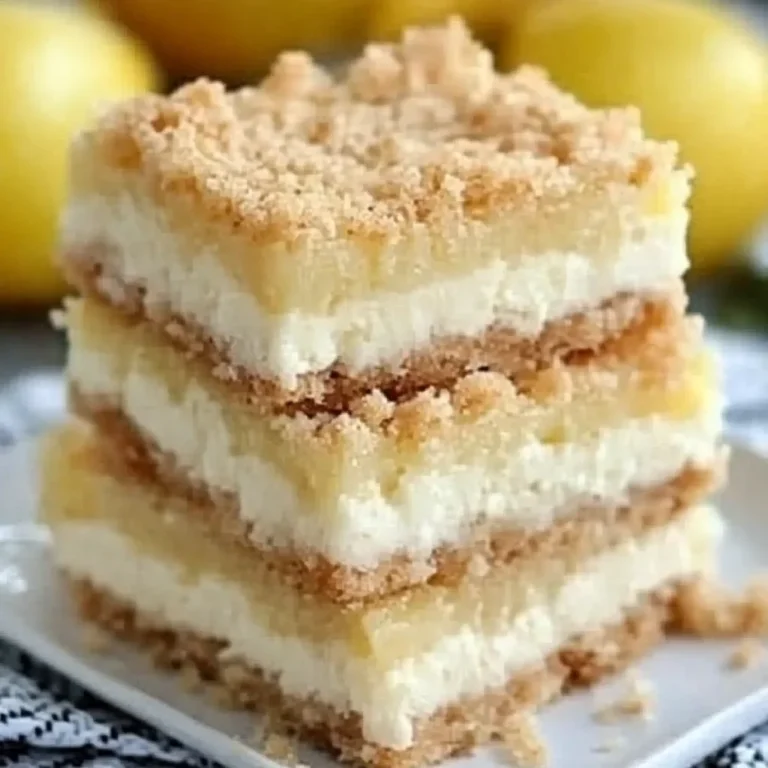 Creamy Lemon Cheesecake Crumb Bars Recipe