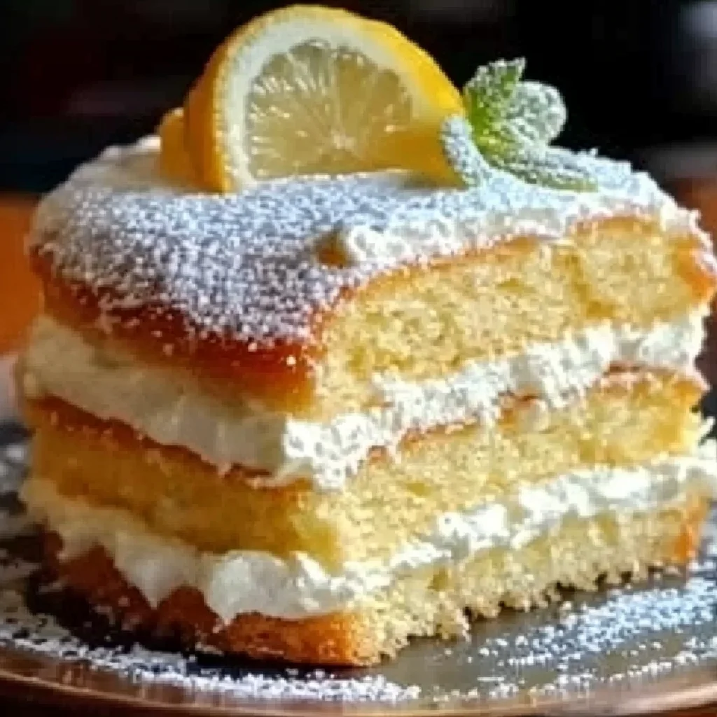 Italian Lemon Cream Cake is irresistibly creamy zesty and luscious a refreshing layered dessert perfect for any occasion step by step