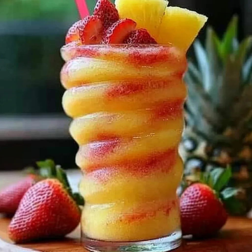 Pineapple Strawberry Swirled Slushies – Your Ultimate Refreshing Summer Drink step by step