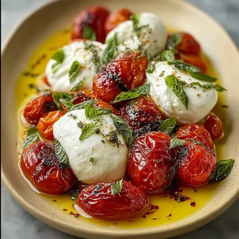 Juicy Roasted Tomatoes with Burrata Recipe