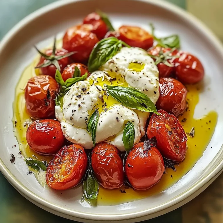 Juicy Roasted Tomatoes with Burrata Recipe