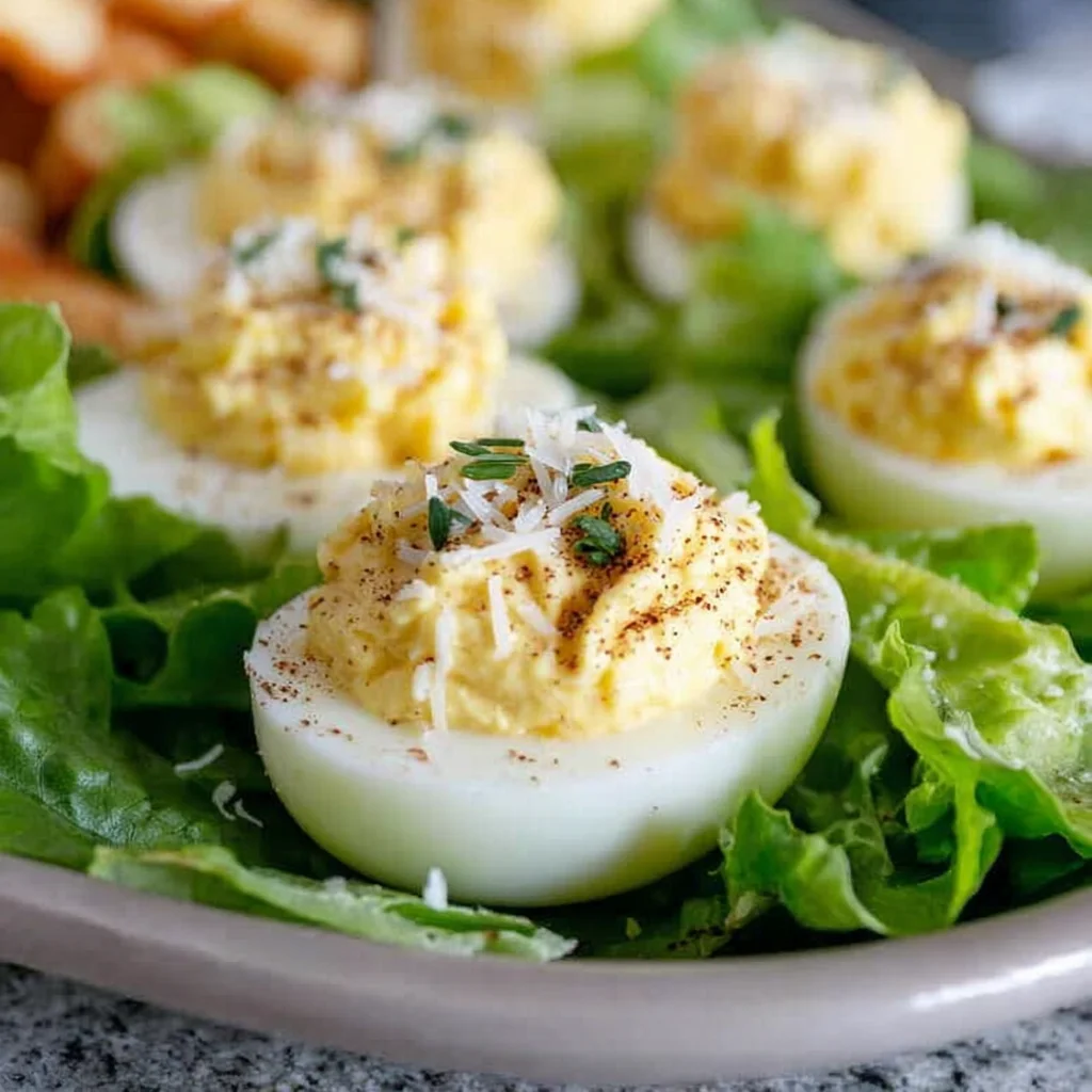 Caesar Deviled Eggs step by step