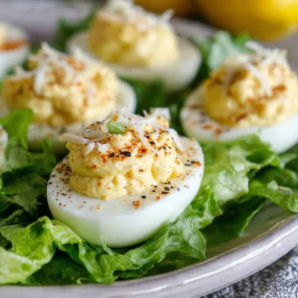 Caesar Deviled Eggs step by step