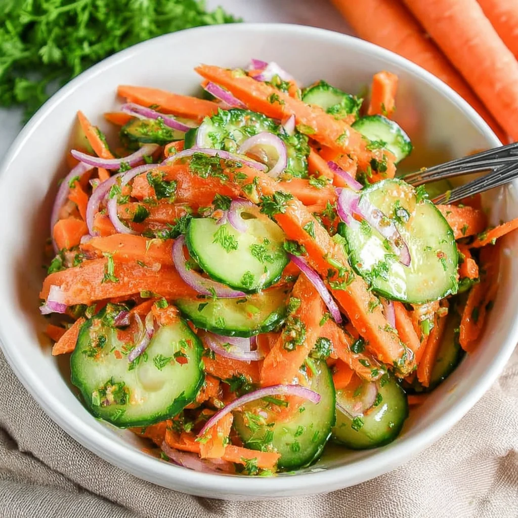 Carrot Cucumber Salad step by step