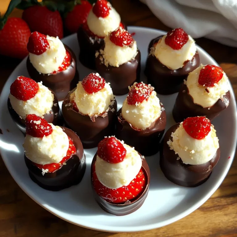 Chocolate Covered Cheesecake Strawberries Recipe