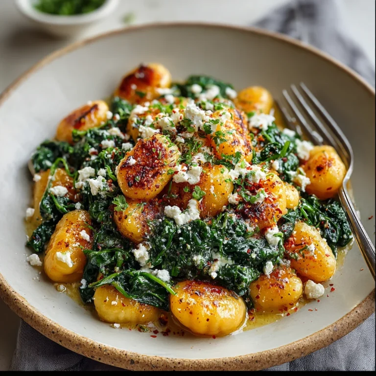 Crispy Gnocchi With Spinach And Feta Recipe