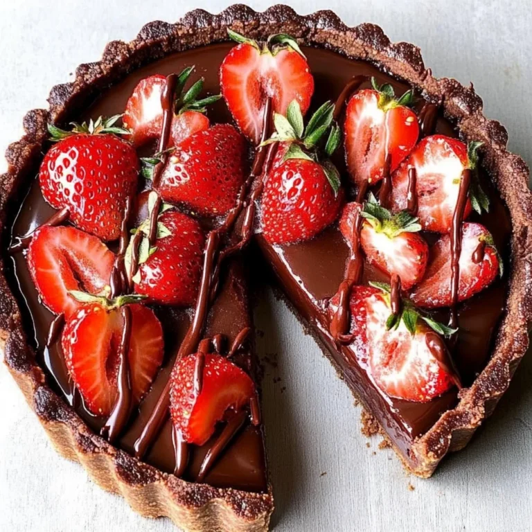 Dark Chocolate Strawberry Tart Recipe