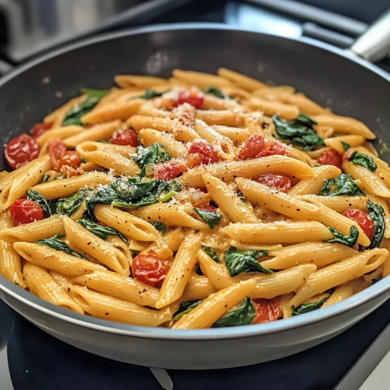 One-Pot Spinach Tomato Pasta Recipe