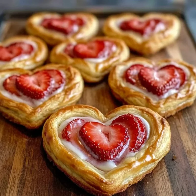 Strawberry Cream Cheese Heart Danishes Recipe
