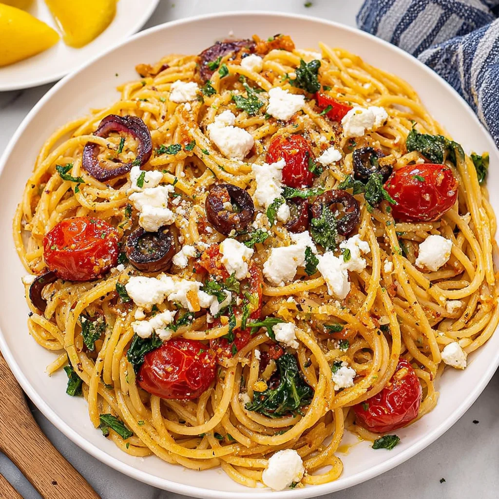 Easy Greek Spaghetti step by step