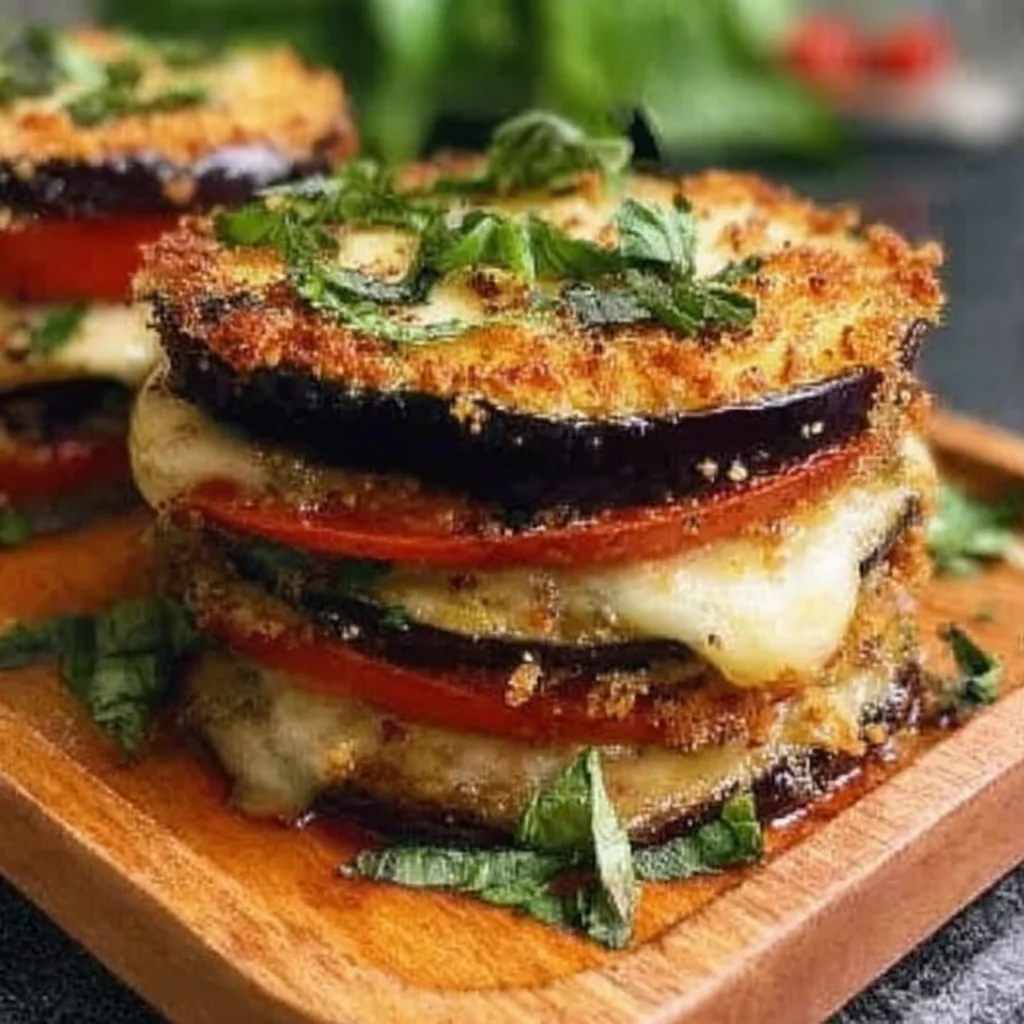 Eggplant Napoleon - Layered Vegetarian Gourmet Recipe step by step