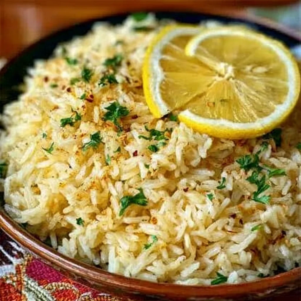Flavorful Greek Lemon Rice step by step