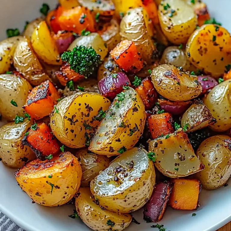 Garlic Herb Roasted Potatoes and Veggies Recipe