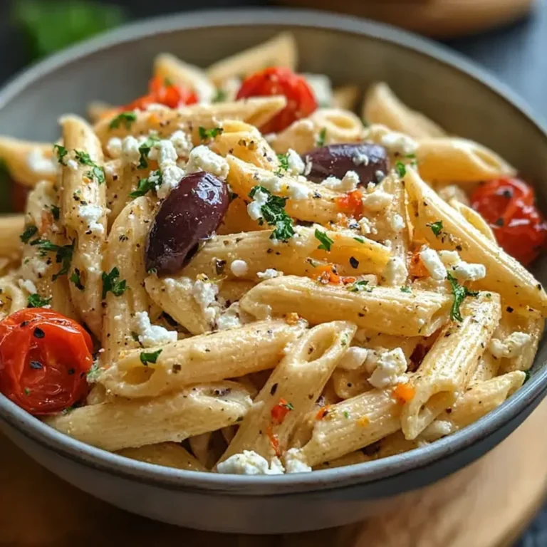 Greek Pasta With Feta and Olives Recipe