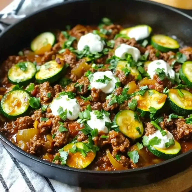 Zucchini and Ground Beef Skillet Recipe