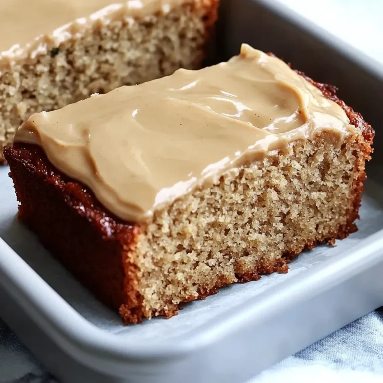 Sweet Glazed Zucchini Cake with Brown Sugar Icing Recipe