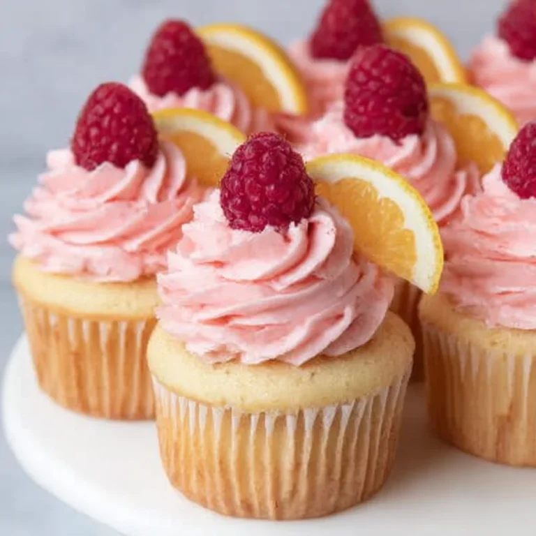 Lemon Cupcakes with Raspberry Buttercream Frosting Recipe