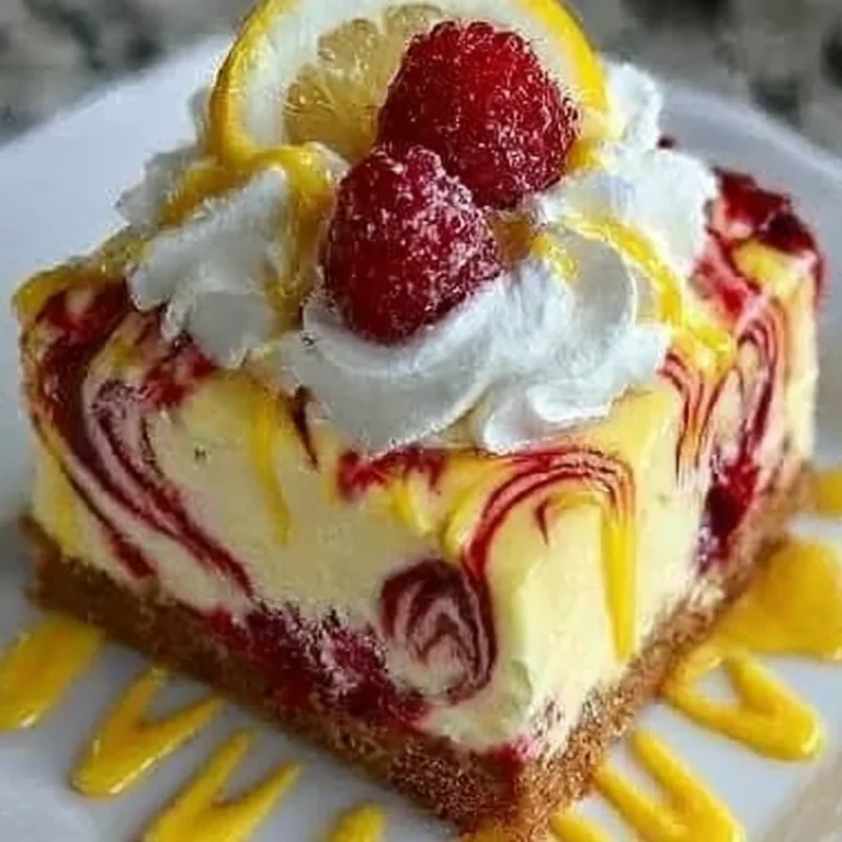 Lemon Raspberry Swirl Cheesecake Recipe