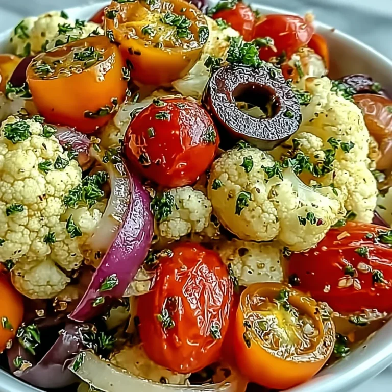 Mediterranean Marinated Cauliflower Salad Recipe