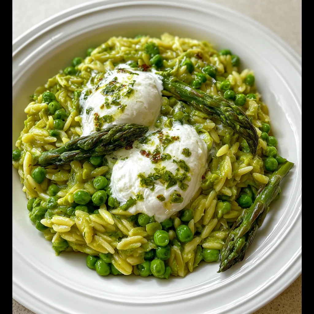 Pea and Asparagus Pasta Super Spring Orzo Myriad Recipes step by step