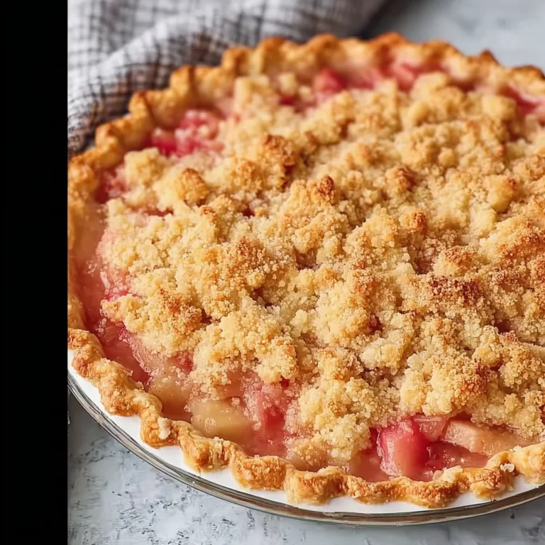 Healthy Rhubarb Crumble Pie Recipe