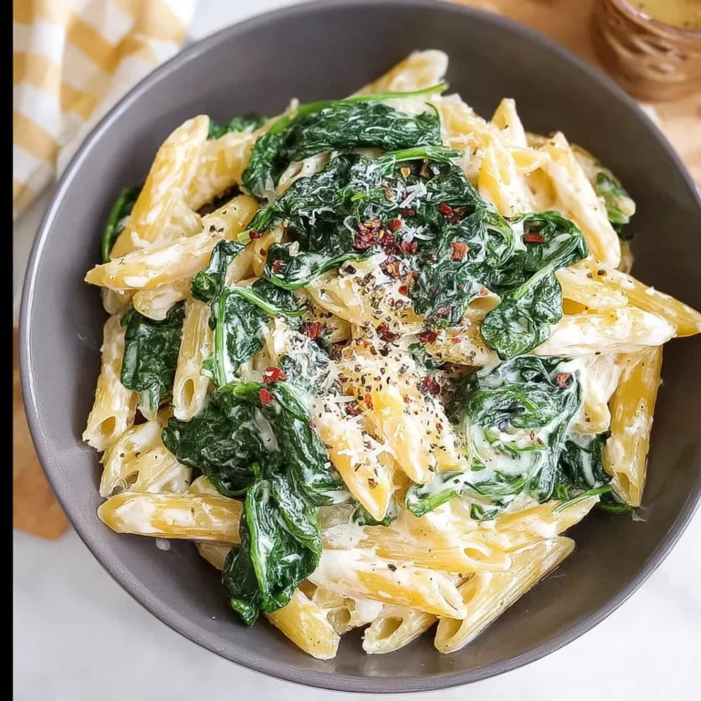 Pasta with Spinach Sauce Recipe