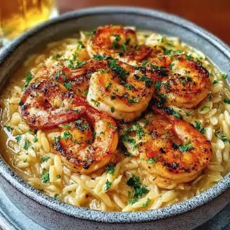 Shrimp Orzo in Lemon Garlic Sauce Recipe