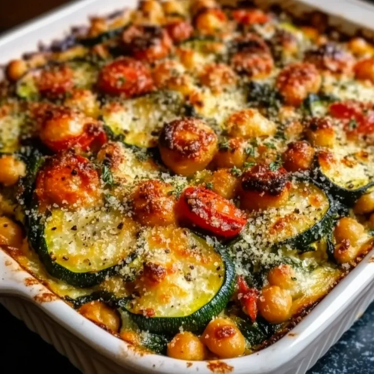 Spinach Zucchini Chickpea Bake Recipe