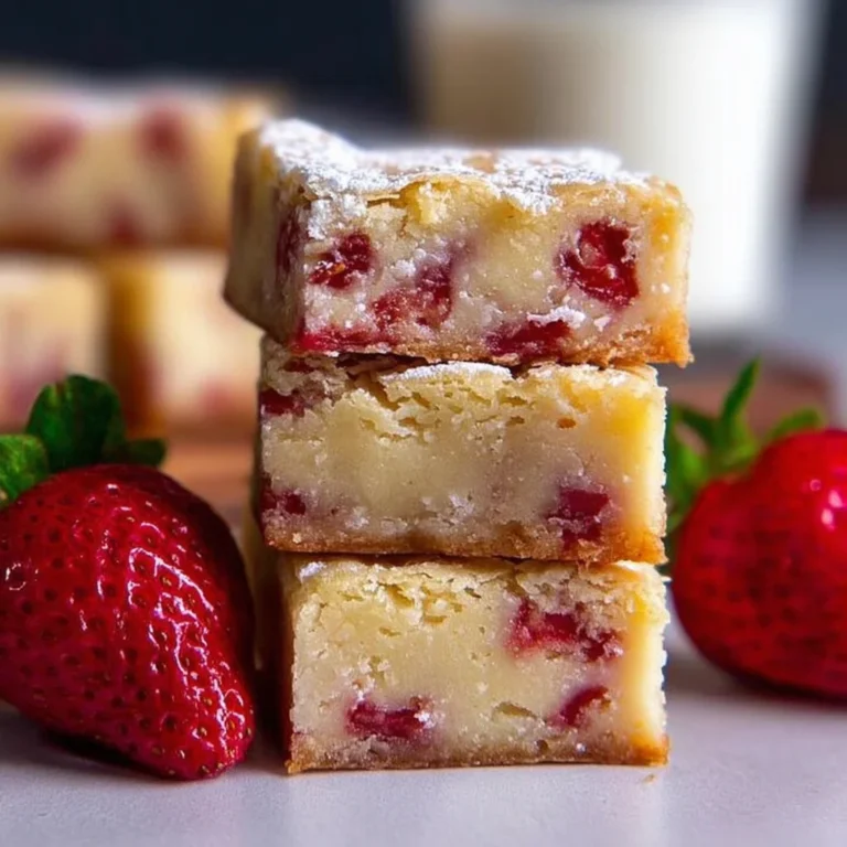 Strawberry Blondies {one bowl} Recipe