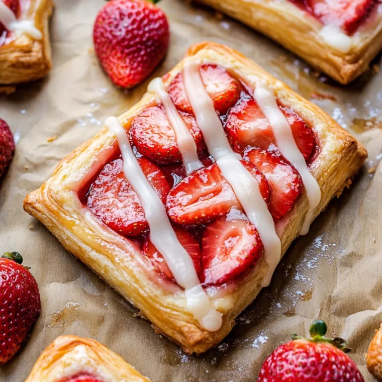 Strawberry Danish Recipe With Lemon Icing