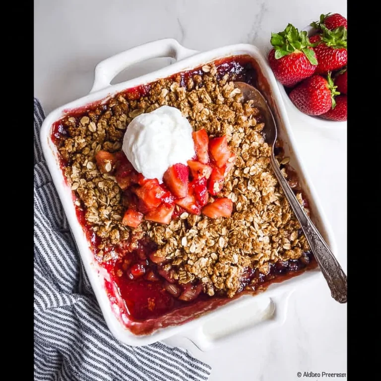 Rhubarb Strawberry Crisp Recipe