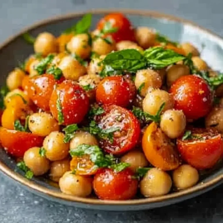 Chickpea Tomato Basil Salad Recipe
