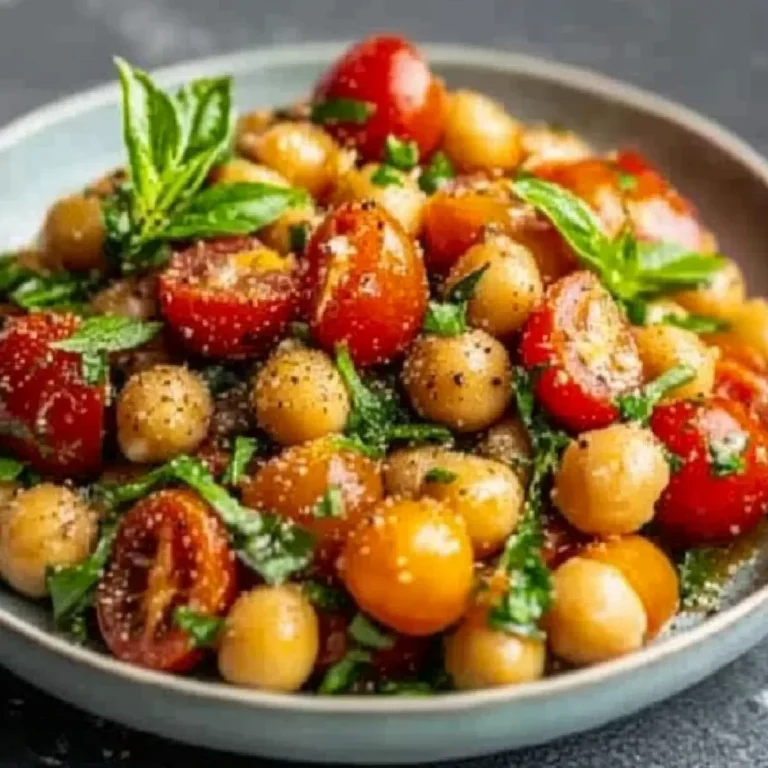 Chickpea Tomato Basil Salad Recipe