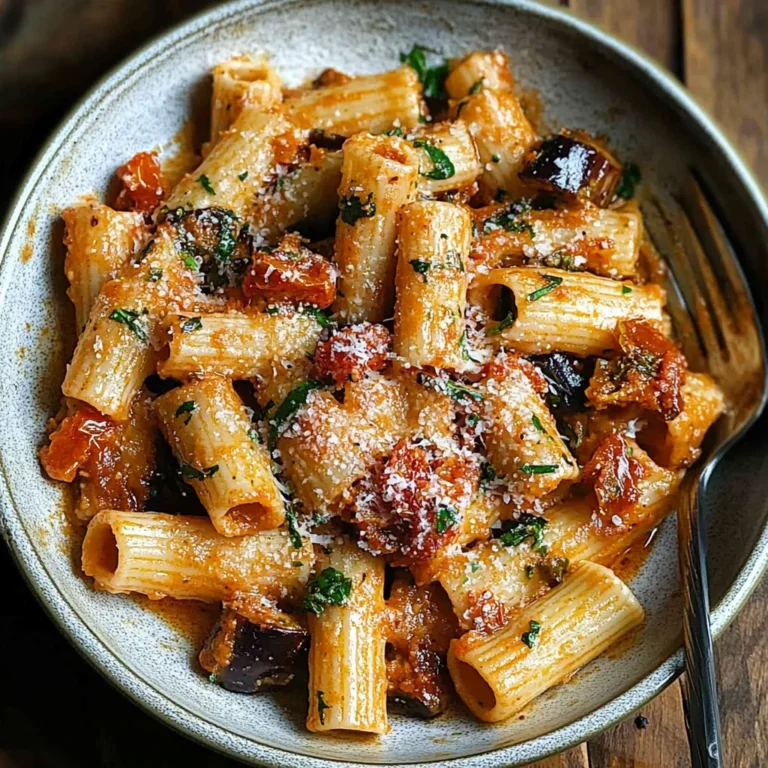 Eggplant and Sun-Dried Tomato Ricotta Pasta Recipe