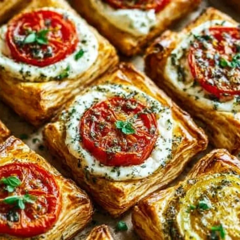 Tomato Tartlets with Puff Pastry Easy Recipe