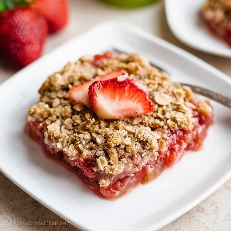 Healthy Strawberry Rhubarb Crisp Recipe