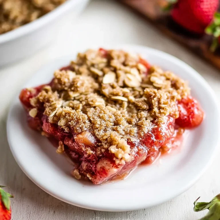Healthy Strawberry Rhubarb Crisp Recipe