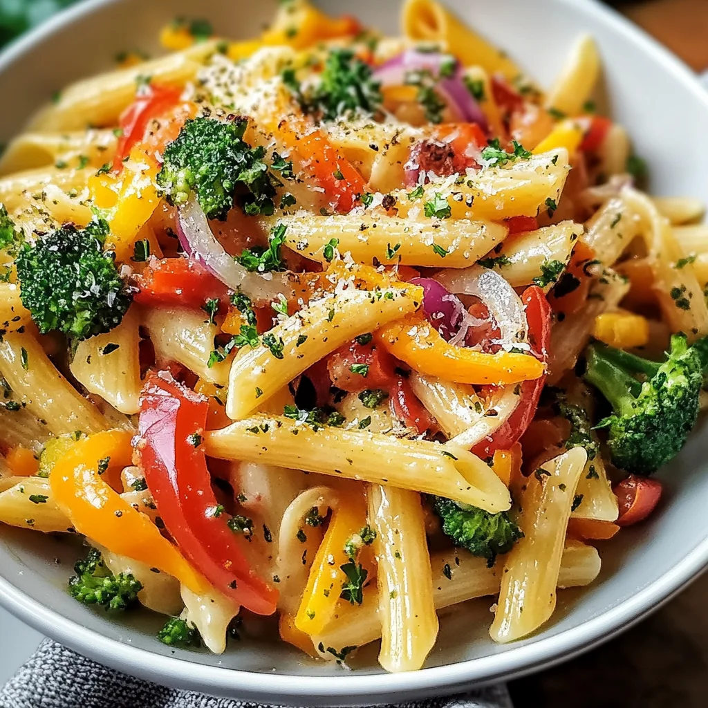 Vegetarian Pasta Primavera step by step