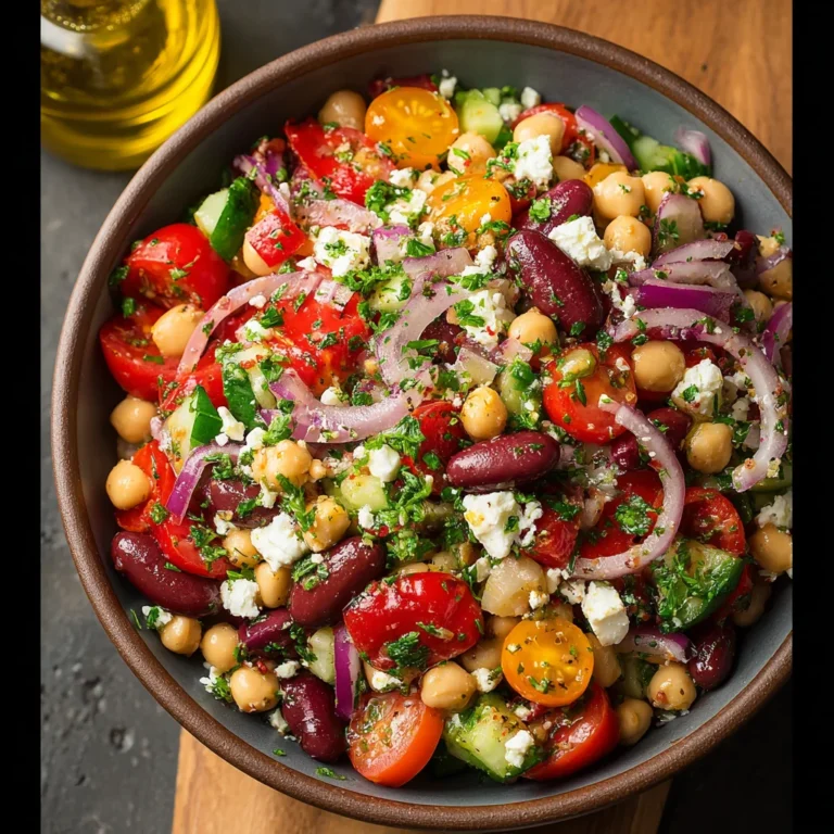 Zesty Bean Salad with Feta Recipe